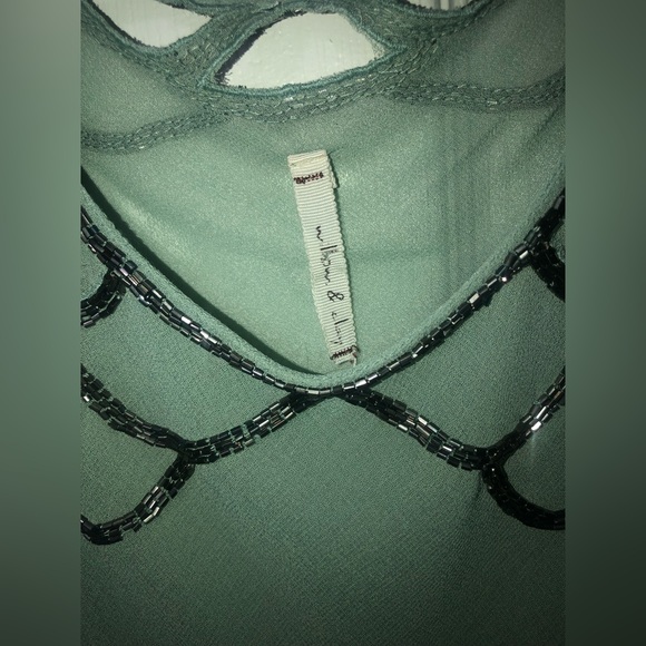 Willow & Clay seafoam beaded tank - Picture 7 of 8